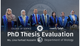 PhD Thesis Evaluation Biology Department Ms. Lina Farhad