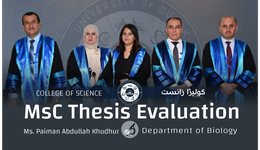 MSc Thesis Evaluation - Biology Department - Ms. Paiman Abdullah